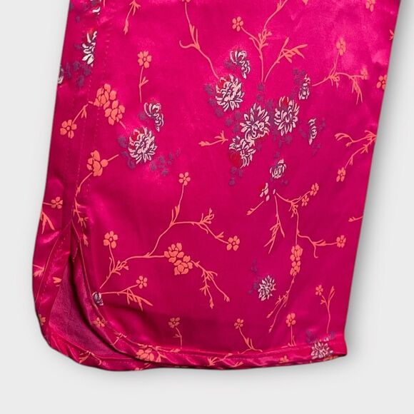 NWT OILILY Womens Vintage Floral Satin Pants Size 36 Spring vibrant Pink XS/S - Picture 3 of 7